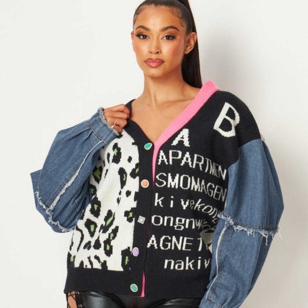 Embroidered Cardigan Sweater